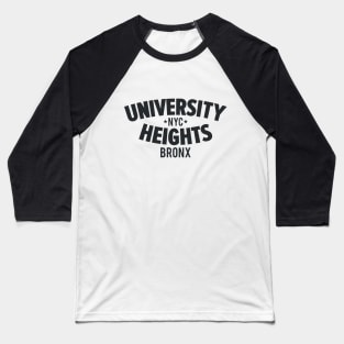 University Heights Bronx Typography Tee Baseball T-Shirt